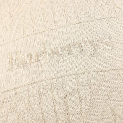 Vintage Burberry Embroidered Cable Knit Jumper Size XL