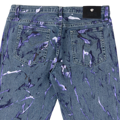 Vintage 2000s Versace Jeans Couture Painted Denim Jeans Womens Size W30