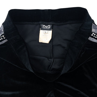 Vintage 2009 Dolce & Gabbana Velour Diamonte Tracksuit Bottoms Size L