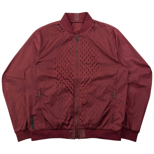 Vintage 2014 Prada Sport Laser-Cut Bomber Jacket Size S