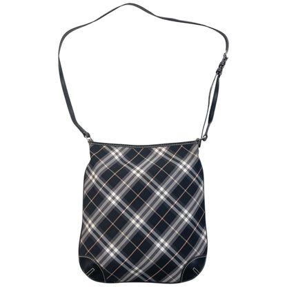 Vintage 2000s Burberry Blue Label Nova Check Crossbody Bag in black, photo 2