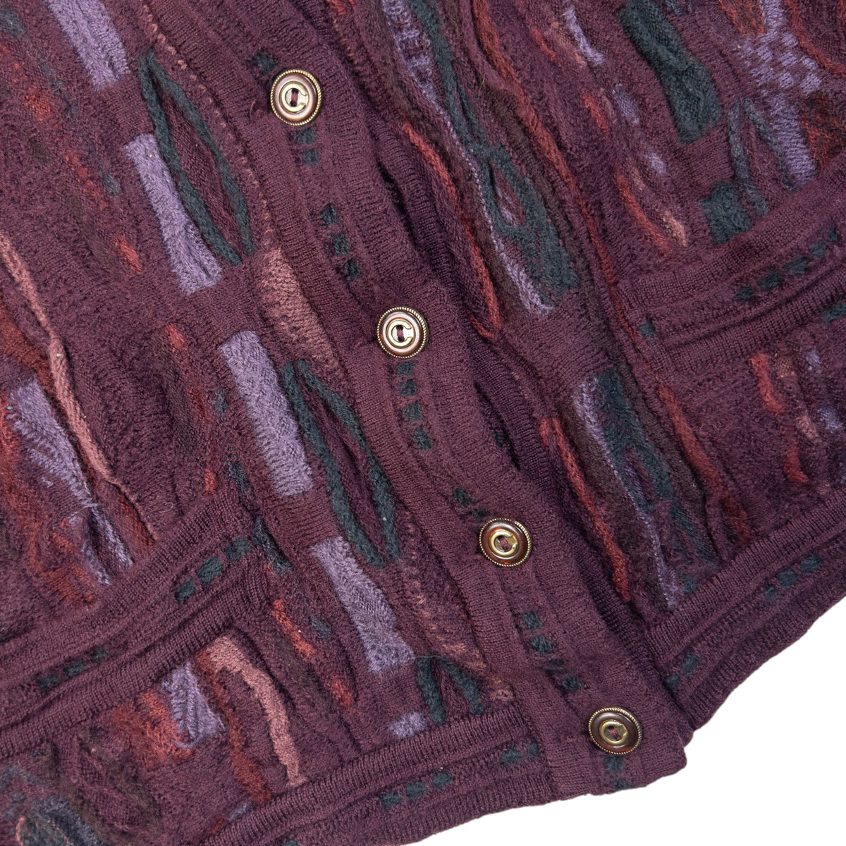 Vintage 2000s Coogi Knit Cardigan in purple (wool), photo 5