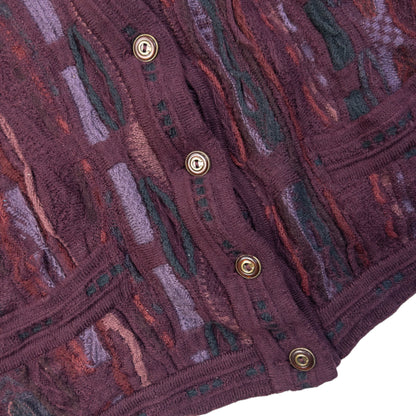 Vintage 2000s Coogi Knit Cardigan in purple (wool), photo 5