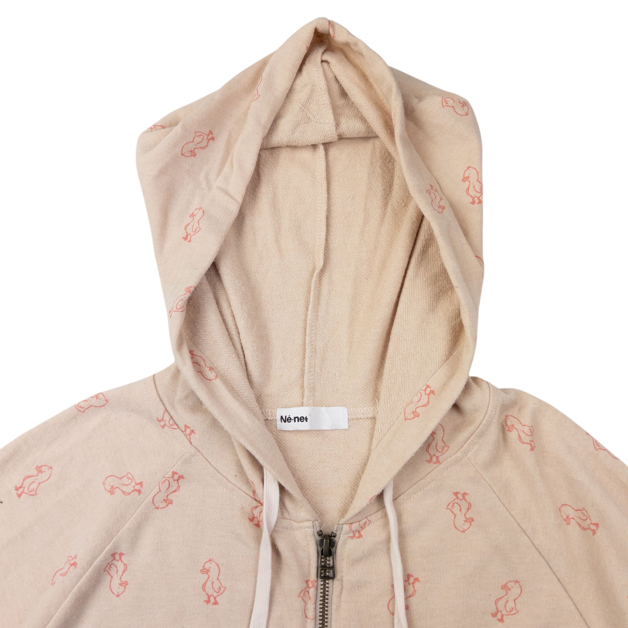 Vintage Ne-Net By Issey Miyake Duckling Pattern Zip Up Hoodie Size S