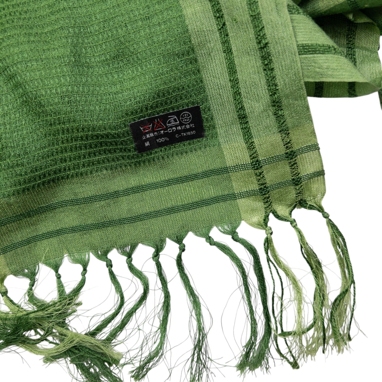 Vintage Issey Miyake Lightweight Checkered Tassel Scarf