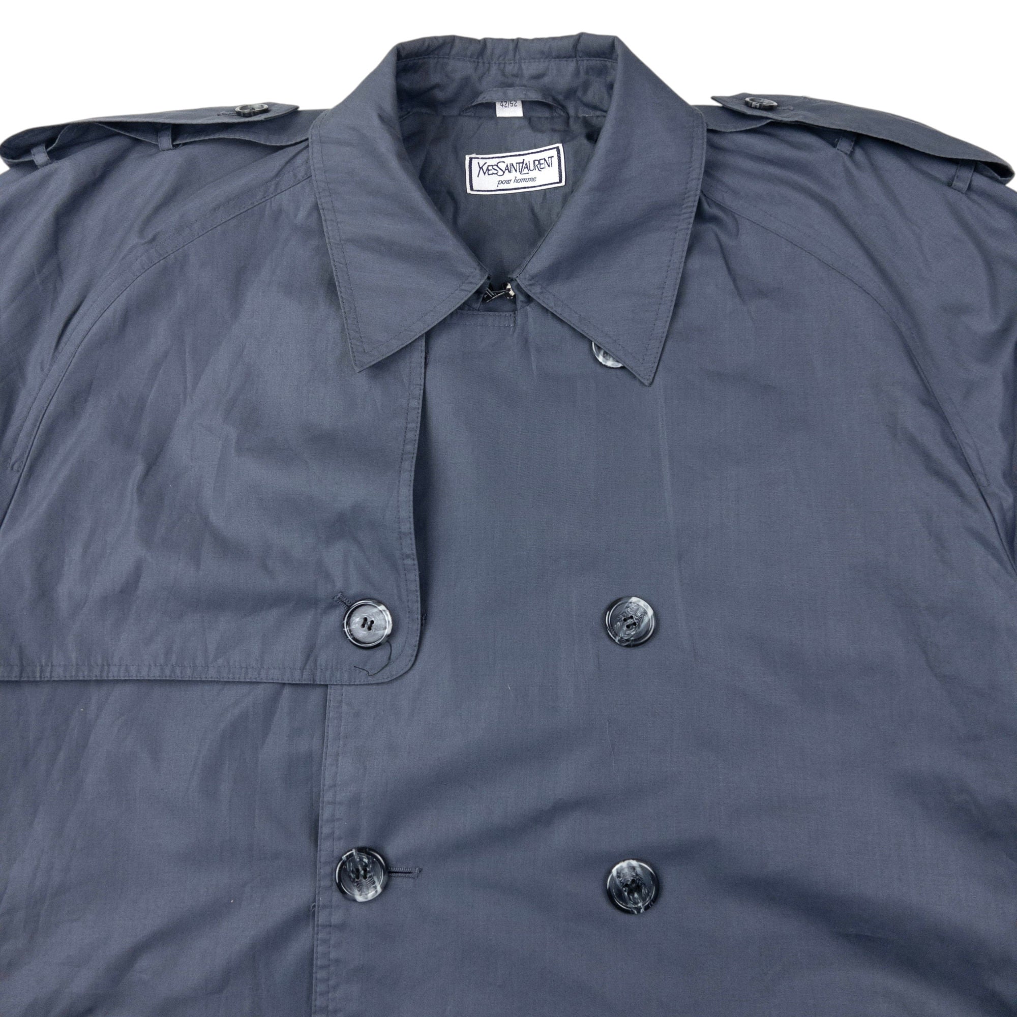 Vintage YSL Yves Saint Laurent Trench Coat Jacket Size XL