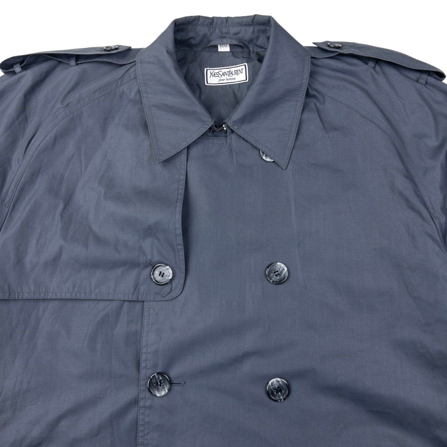 Vintage YSL Yves Saint Laurent Trench Coat Jacket Size XL