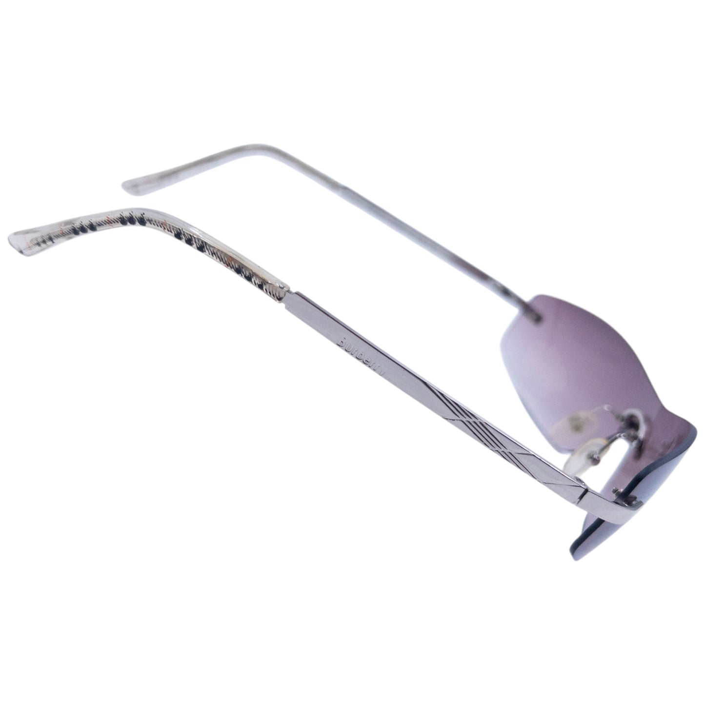 Vintage 2000s Burberry Nova Check Rimless Sunglasses