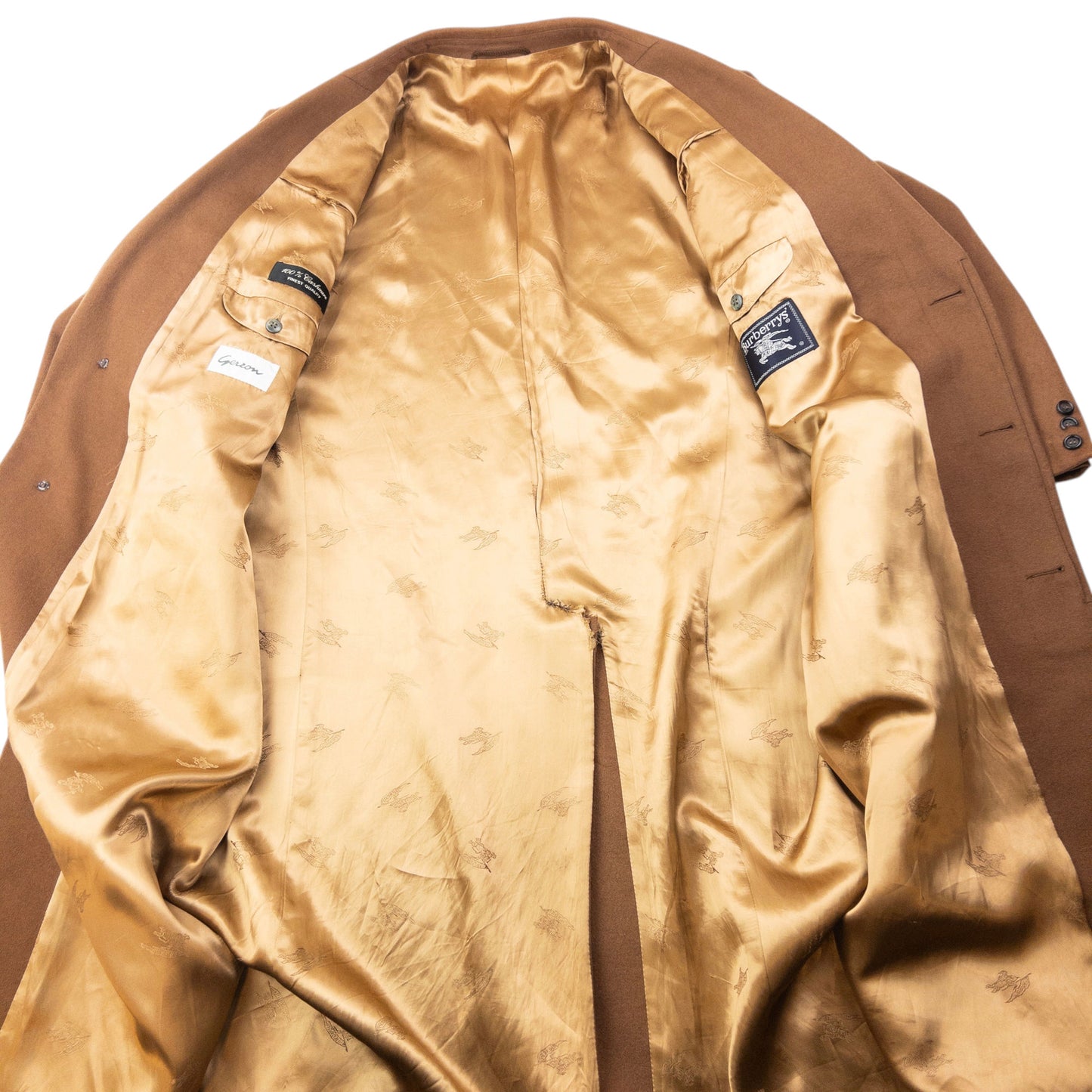 Vintage 90s Burberry Cashmere Longline Jacket Size XL