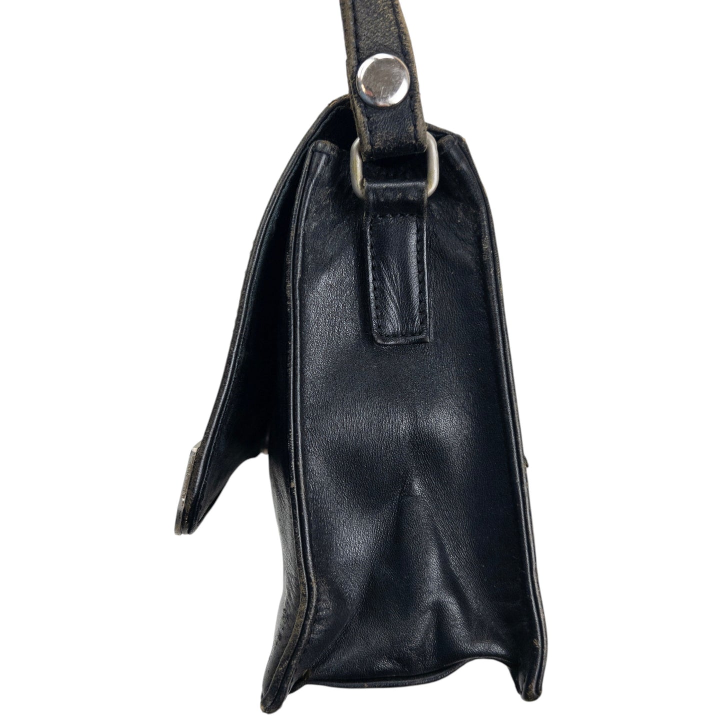 Vintage 2000s Jean Paul Gaultier Embossed Leather Crossbody Bag