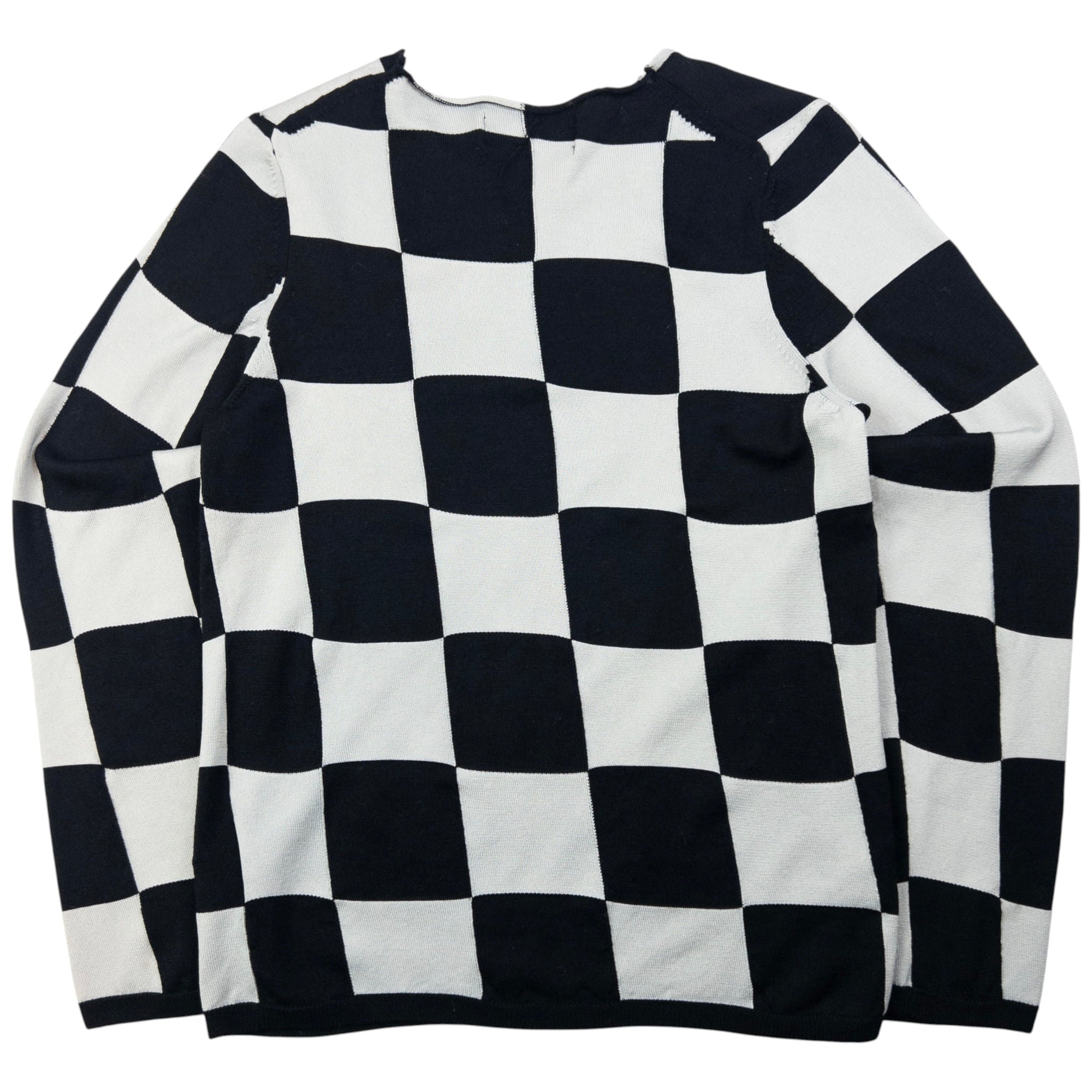 Vintage Comme Des Garçons BLACK Checkerboard Jumper Womens Size M