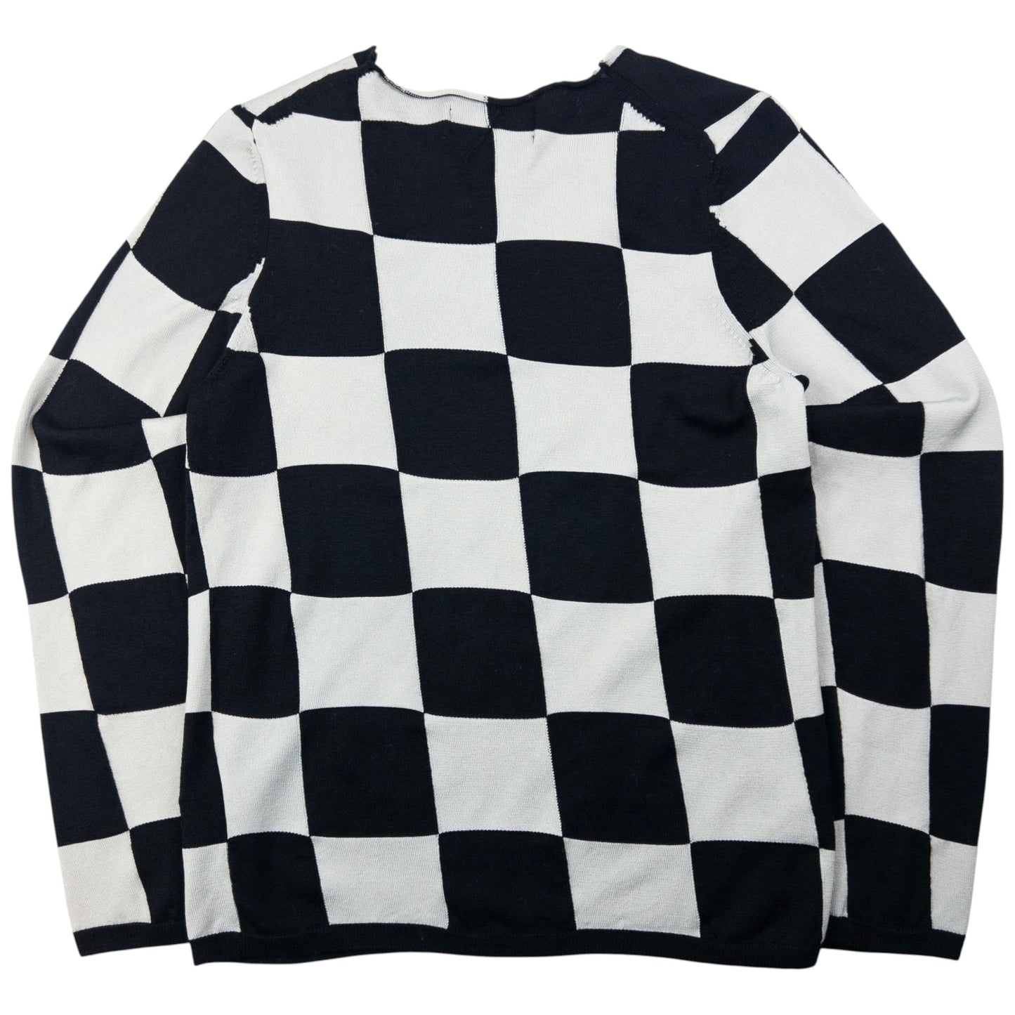 Vintage Comme Des Garçons BLACK Checkerboard Jumper Womens Size M