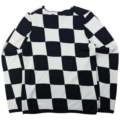 Vintage Comme Des Garçons BLACK Checkerboard Jumper Womens Size M