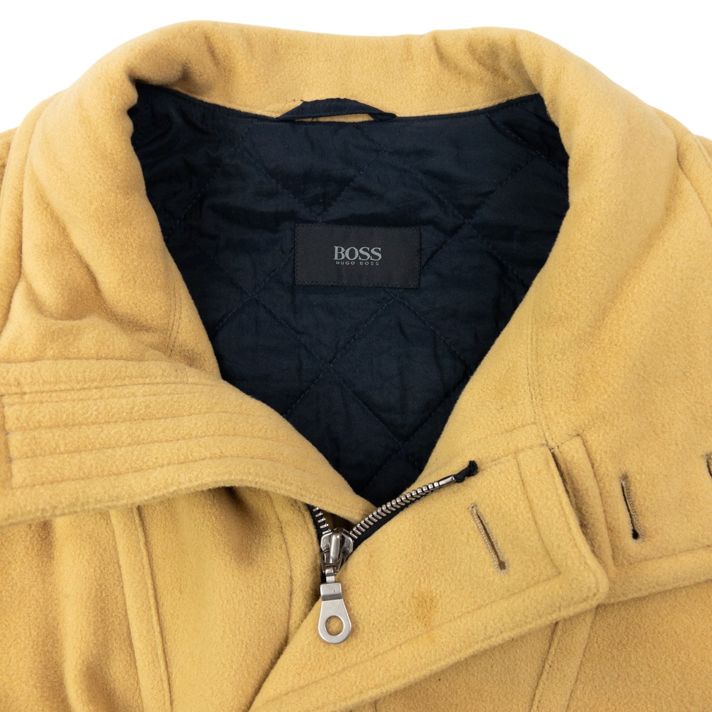 Vintage 90s Hugo Boss Zip Up Cashmere Jacket Size XL