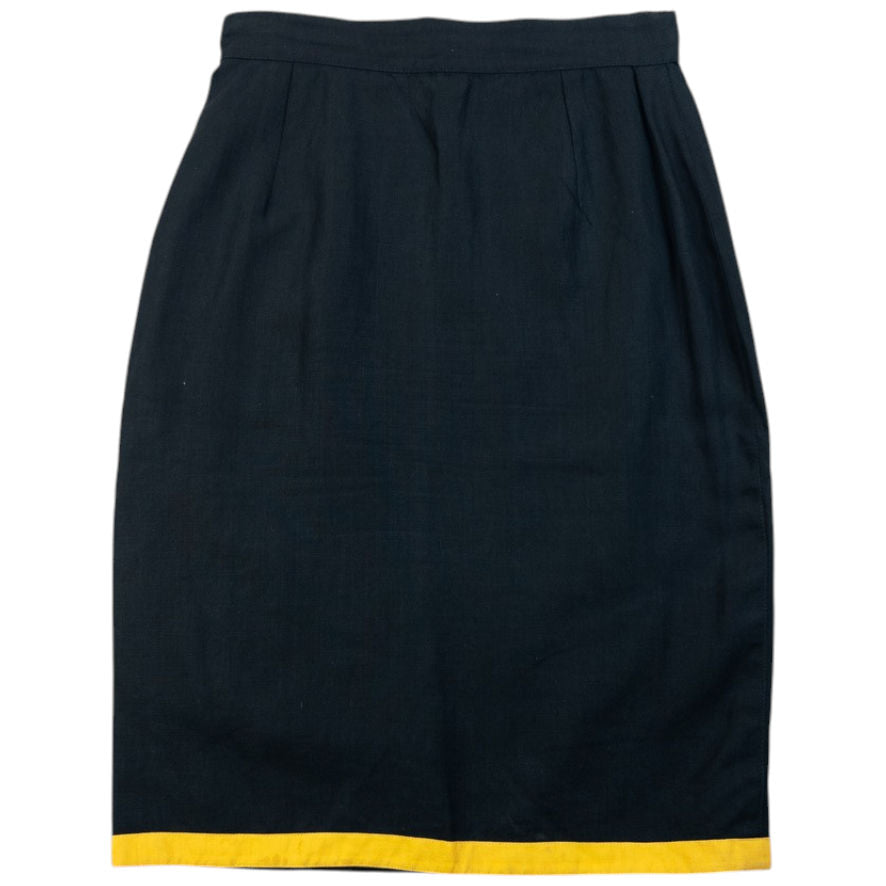 Vintage 90s Gianni Versace Linen Wrap Skirt Womens Size W25