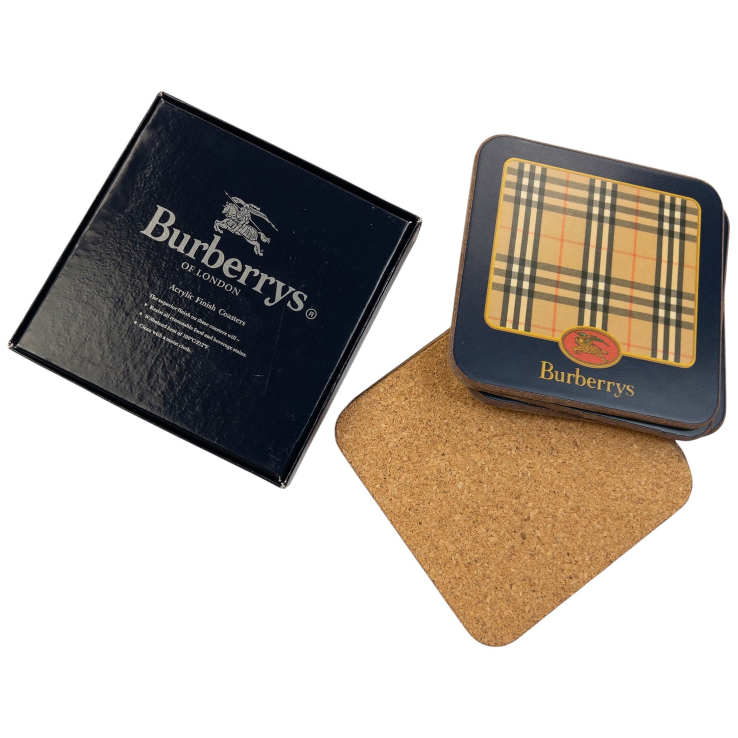 Vintage 90s Burberry Nova Check Coasters