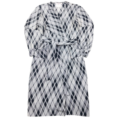 Vintage 70s YSL Yves Saint Laurent Belt Waist Silk Wrap Dress Womens Size L