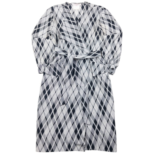 Vintage 70s YSL Yves Saint Laurent Belt Waist Silk Wrap Dress Womens Size L