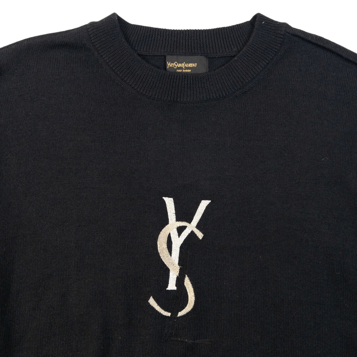 Vintage 90s YSL Yves Saint Laurent Embroidered Sweatshirt Size XS