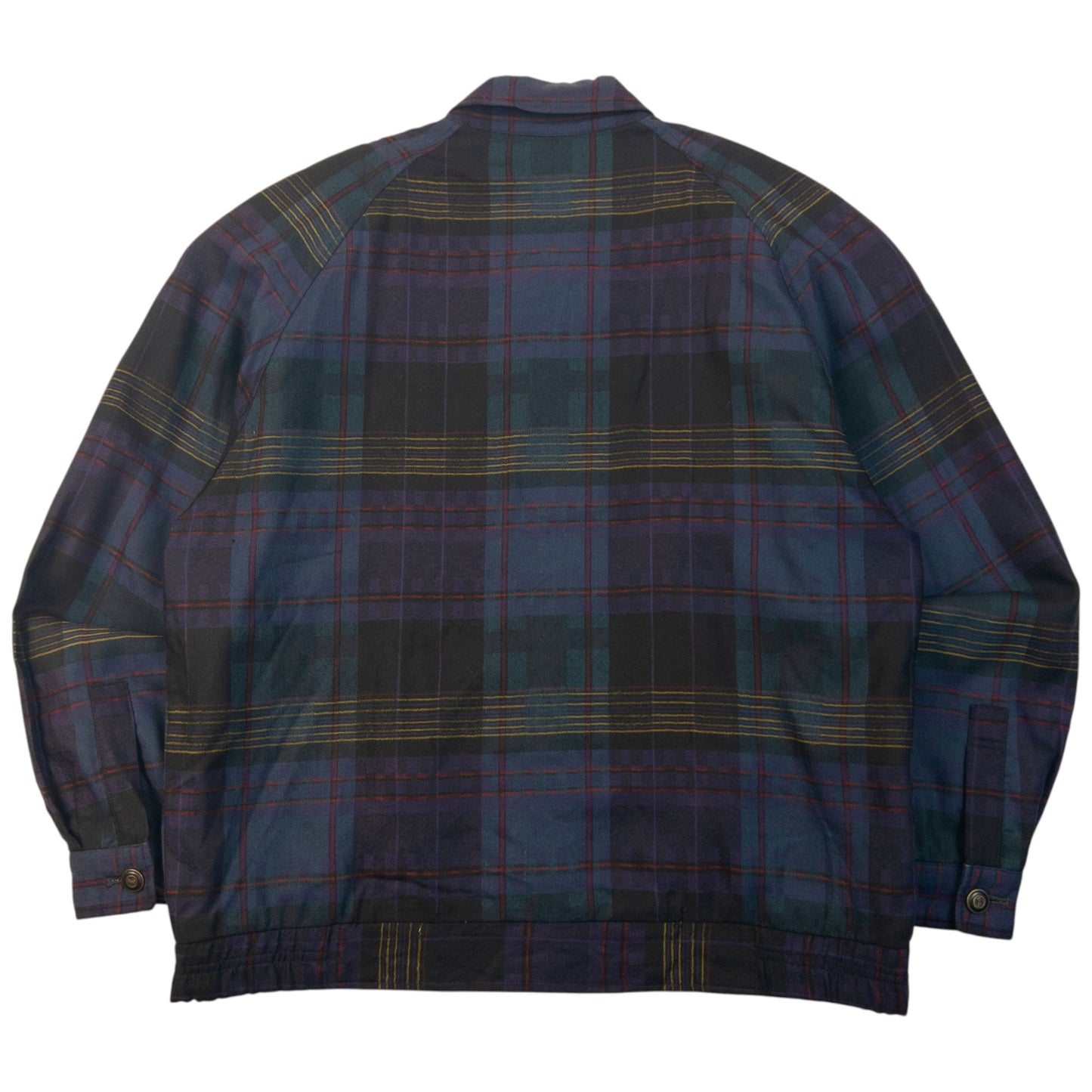 Vintage 80s YSL Yves Saint Laurent Checkered Harrington Jacket Size M