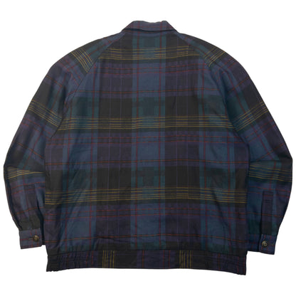 Vintage 80s YSL Yves Saint Laurent Checkered Harrington Jacket Size M