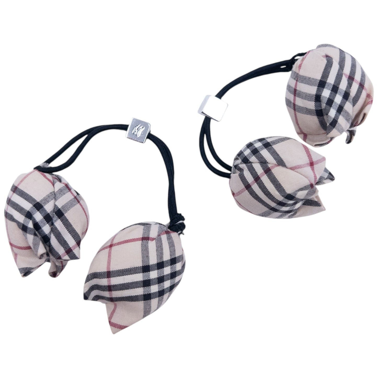 Vintage 2000s Burberry Nova Check Bobble Hair Ties