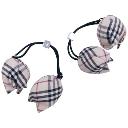 Vintage 2000s Burberry Nova Check Bobble Hair Ties