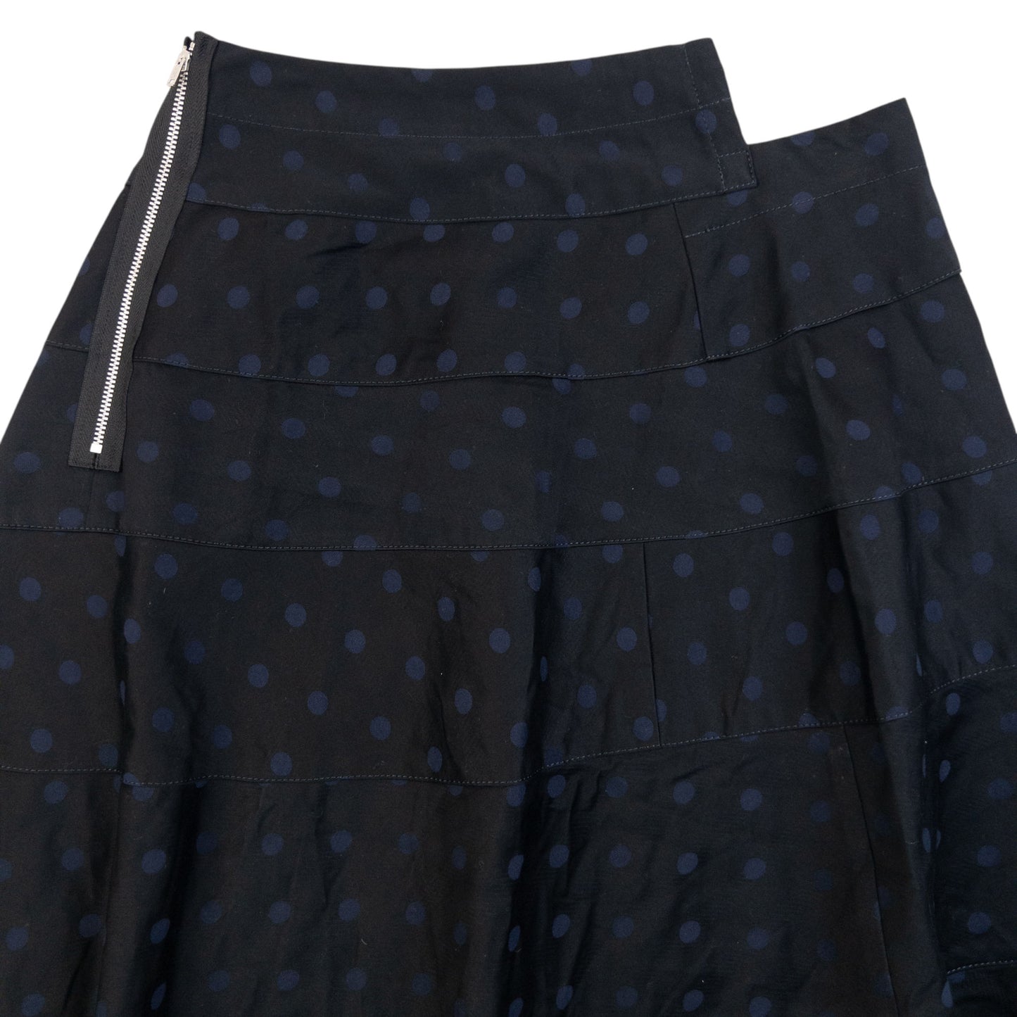 Vintage 2000s Comme Des Garçons Tricot Polka Dot Asymmetric Skirt Womens Size W27