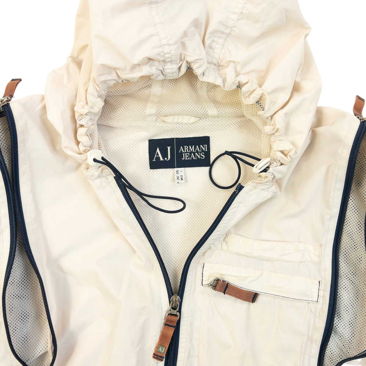 Vintage 2000s Armani Jeans Full Zip Ventilated Jacket Size S