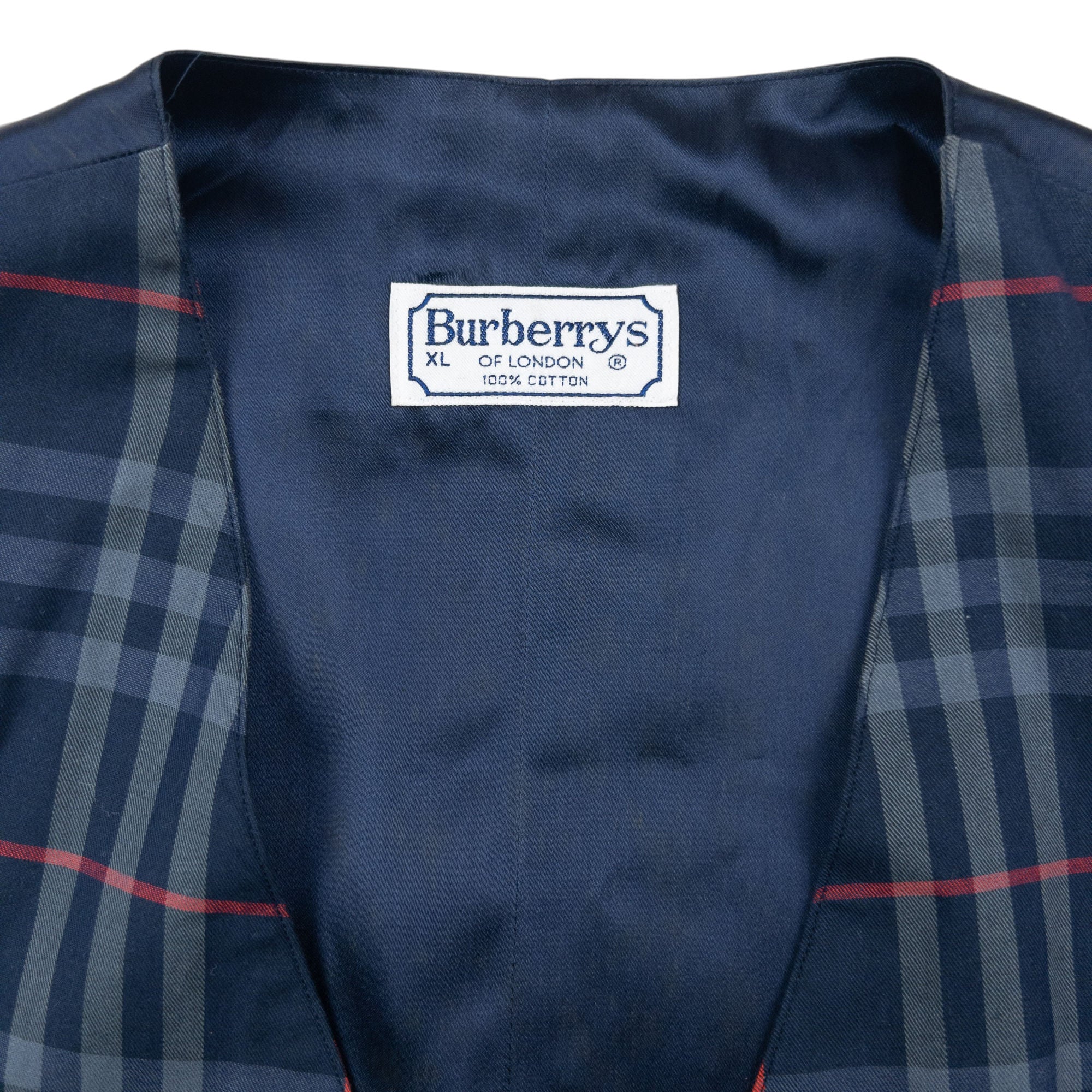 Vintage 90s Burberry Nova Check Waistcoat Vest Size L