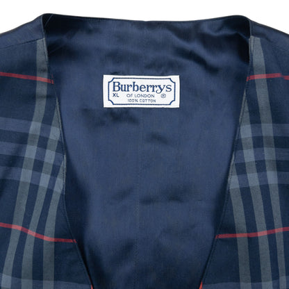 Vintage 90s Burberry Nova Check Waistcoat Vest Size L