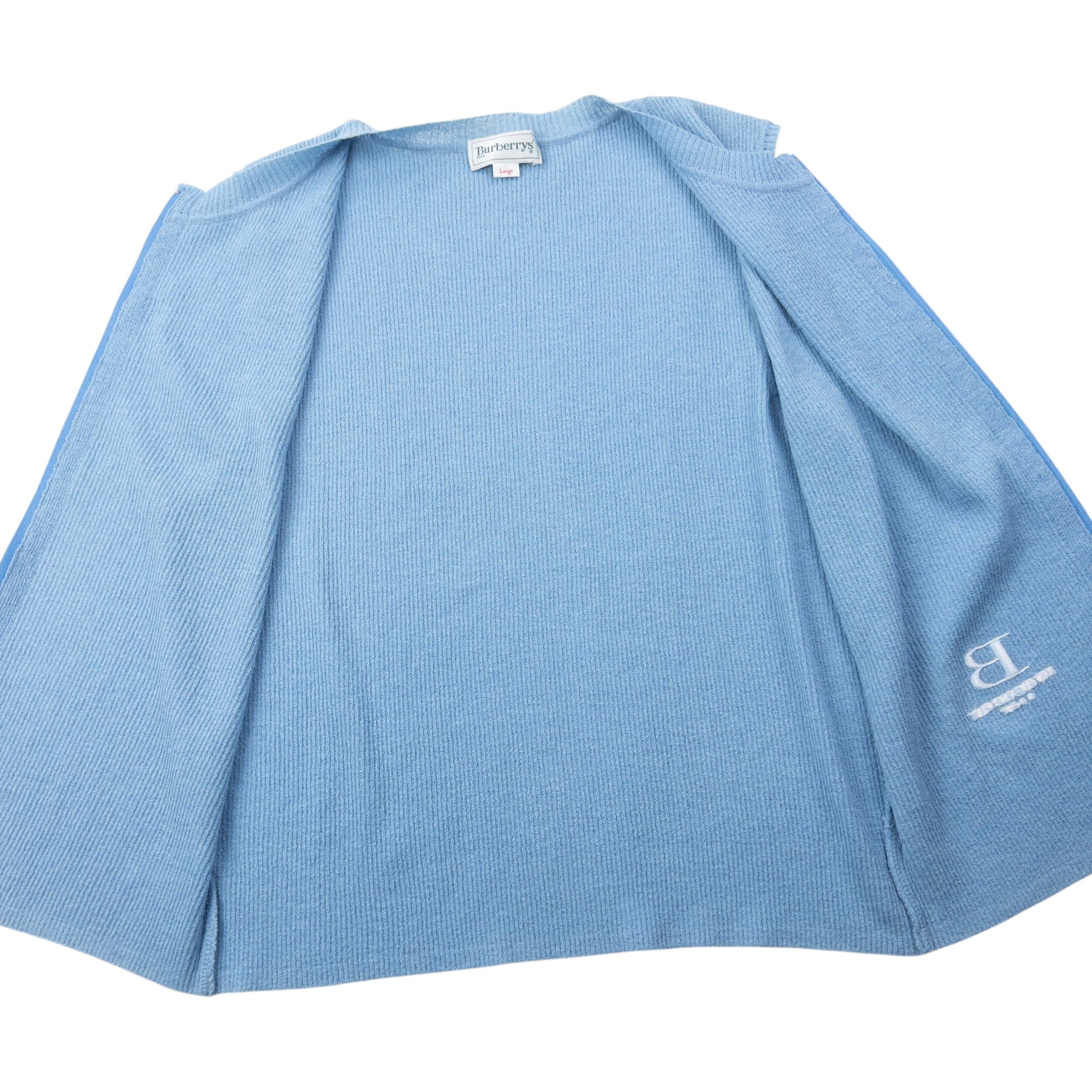 Vintage 90s Burberry Golf Lightweight Zip Top Womens Size L