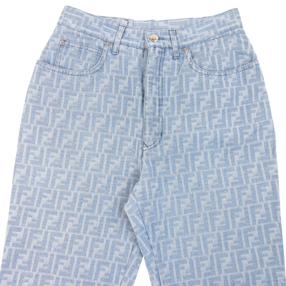 Vintage 2000s Fendi Monogram Denim Jeans Womens Size W27