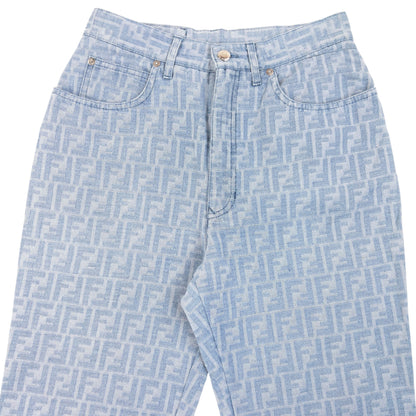 Vintage 2000s Fendi Monogram Denim Jeans Womens Size W27