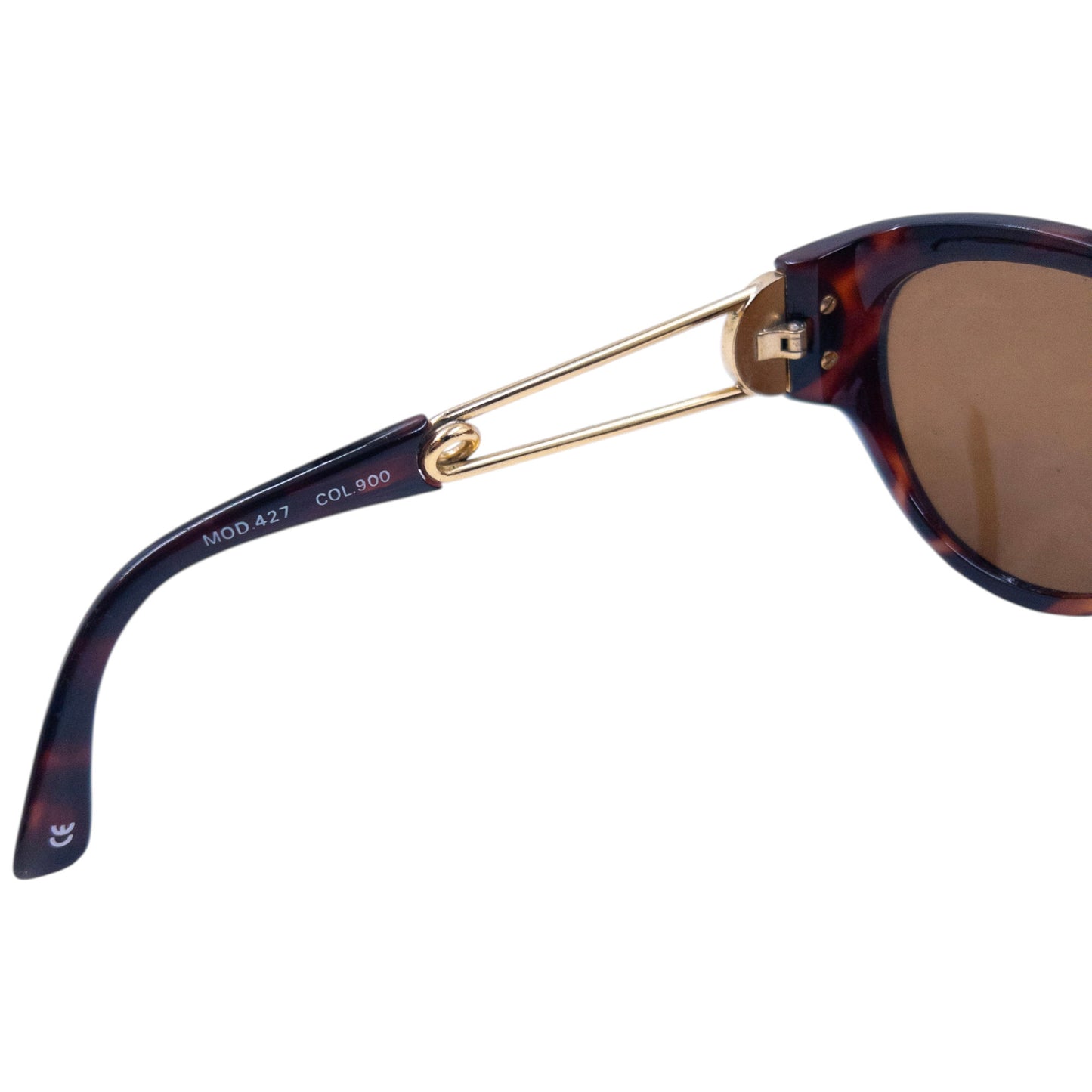 Vintage 1996 Gianni Versace Safety Pin Tortoise Shell Sunglasses