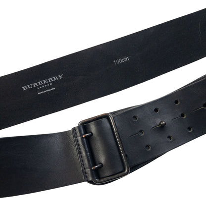 Vintage 2000s Burberry Leather Belt Size XL