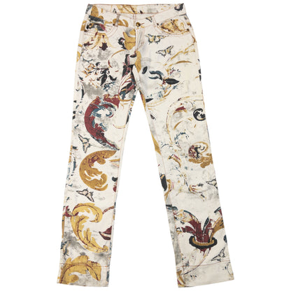 Vintage 2007 Roberto Cavalli Print Pattern Trousers Womens Size W31