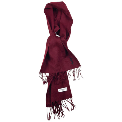 Vintage YSL Yves Saint Laurent Wool Tassel Scarf