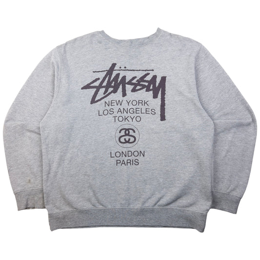 Vintage Stussy World Tour Graphic Sweatshirt Size L