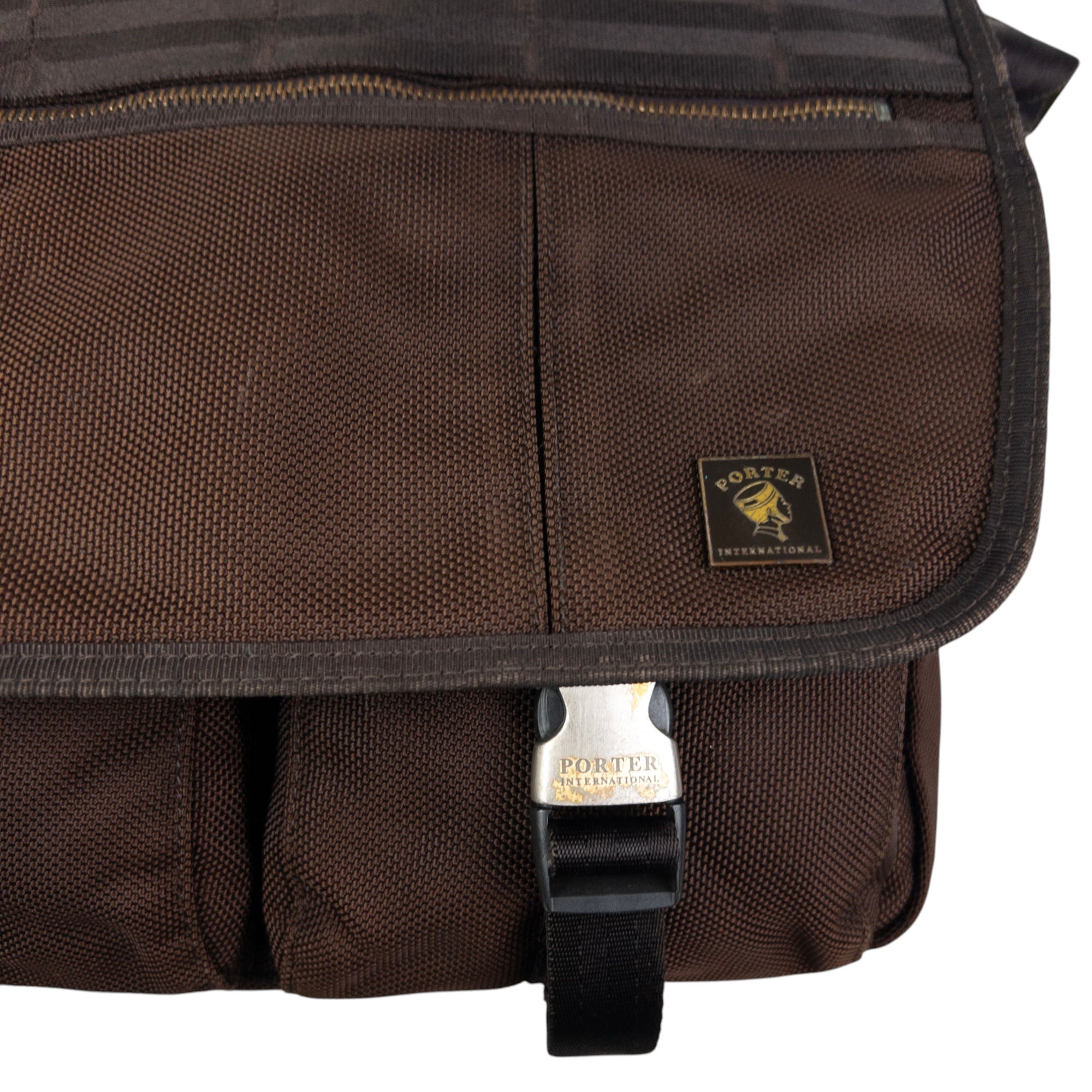 Vintage Porter International Crossbody Satchel Bag