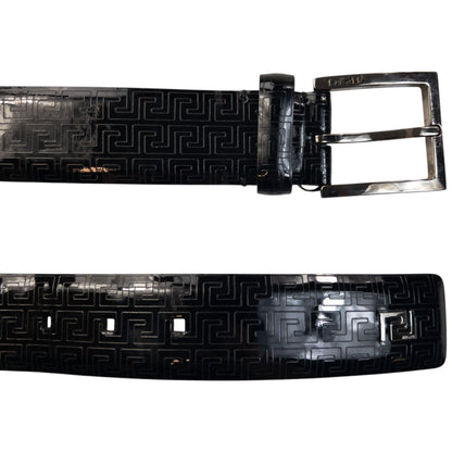 Vintage 90s Versace Pattern Leather Belt Size M