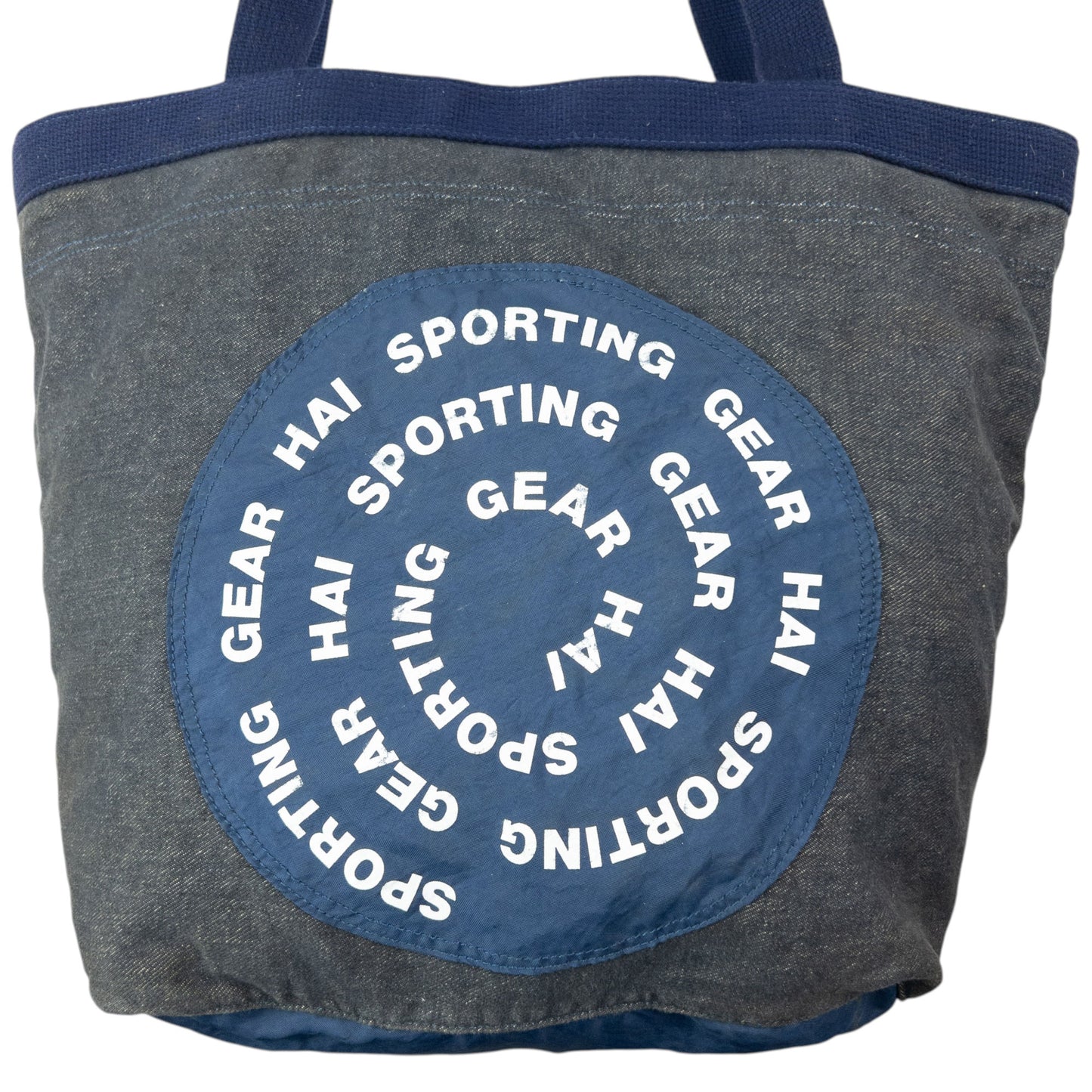 Vintage 90s Hai Sporting Gear By Issey Miyake Denim Shoulder Tote Bag