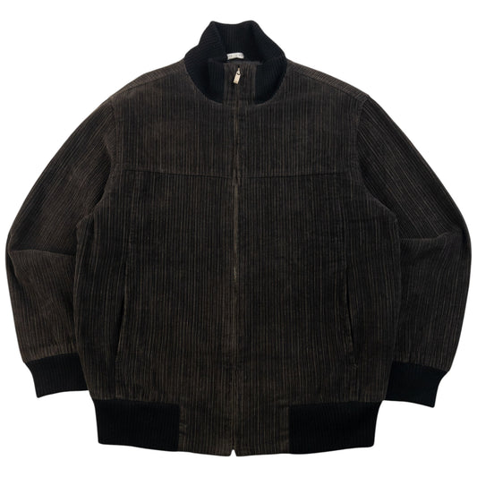 Vintage 90s Balenciaga Zip Up Corduroy Wool Jacket Size S