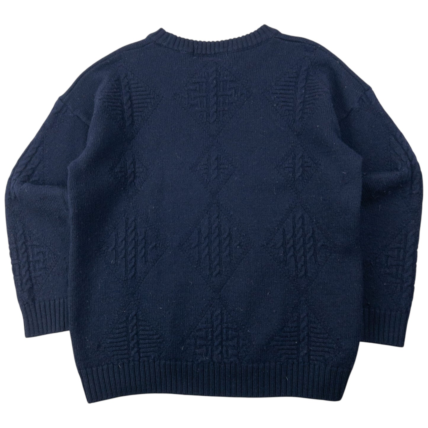 Vintage 90s Burberry Embroidered Knit Jumper Size XS