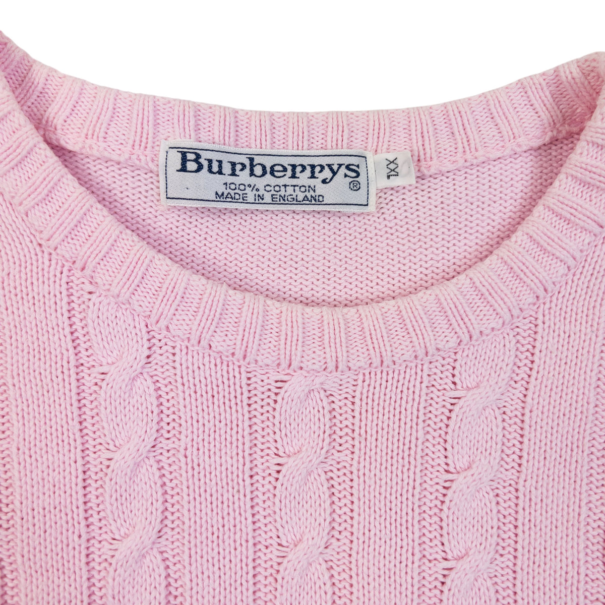 Vintage 90s Burberry Knit Jumper in pink (cotton), photo 3