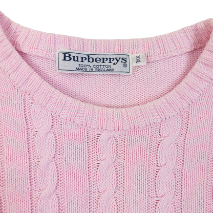 Vintage 90s Burberry Knit Jumper in pink (cotton), photo 3