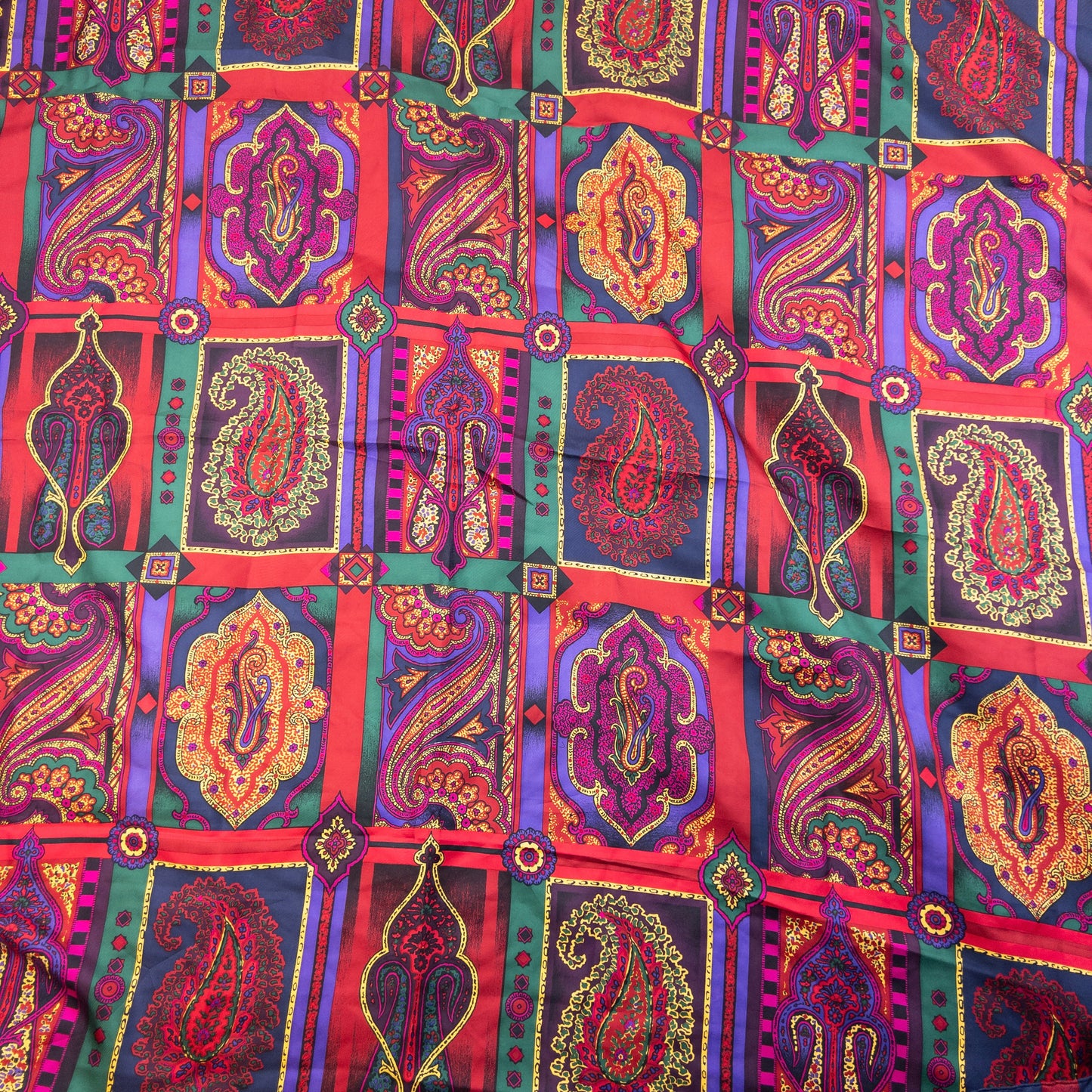 Vintage Gianni Versace Paisley Pattern Silk Scarf