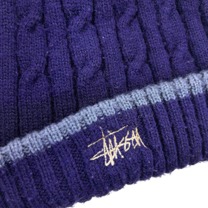 Vintage 2000s Stussy Cable Knit Beanie Hat