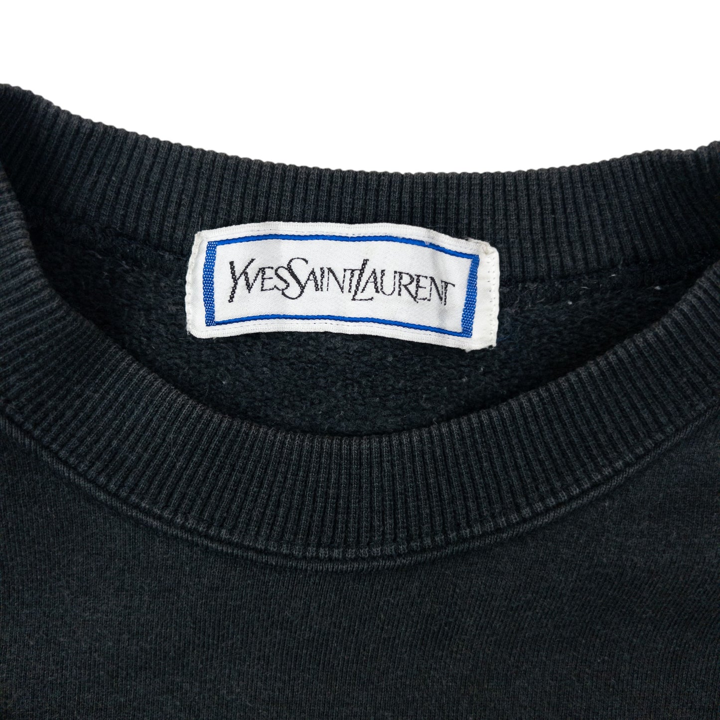 Vintage 80s YSL Yves Saint Laurent Embroidered Sweatshirt Size S