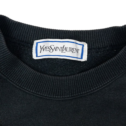 Vintage 80s YSL Yves Saint Laurent Embroidered Sweatshirt Size S